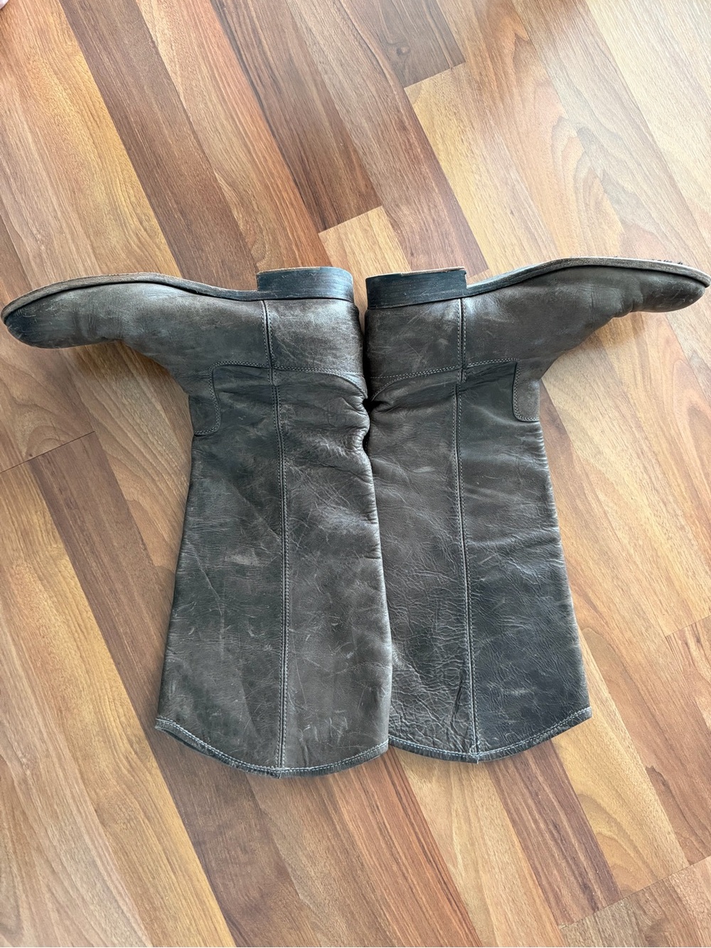 Frye Tall Leather Riding Boots in Distressed Brown - Picture 5 of 5